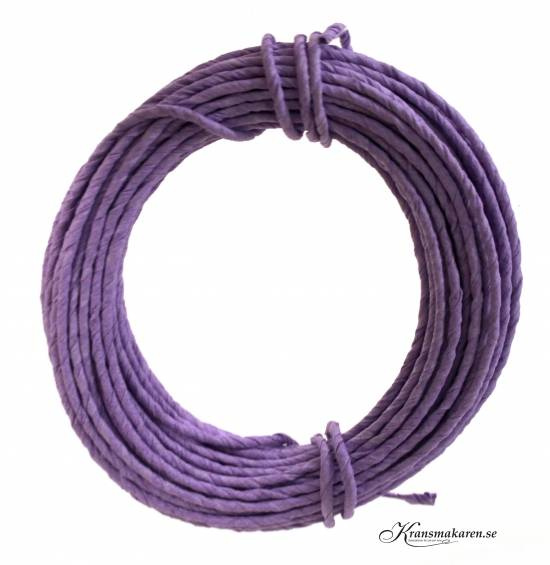 Pappsnöre m ståltråd, Lila. 10 meter